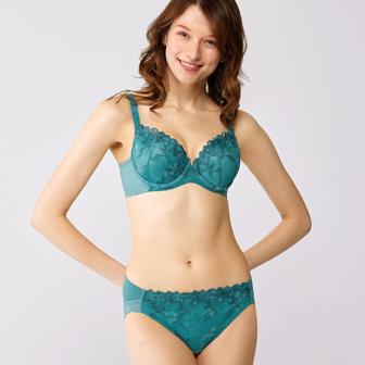 恋するブラ623 ブラジャー, グリーン, model image number 1
