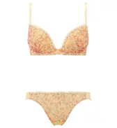 【SALE】エントリーコレクション 寄せブラ ブラ&ショーツセット（ディッツィーフローラルプリント）【WEB・一部店舗限定】, イエロー, product image number 1