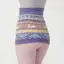 【SALE】スロギー  “ほっ”とあったか(ニット柄) ハラマキ, パープル, model image number 3