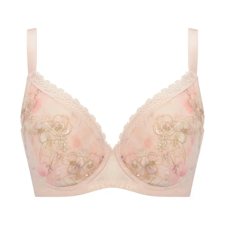 小さくしたいブラ 無理なく着やせ635 ブラジャー(パッドなし), ピンク, product image number 2