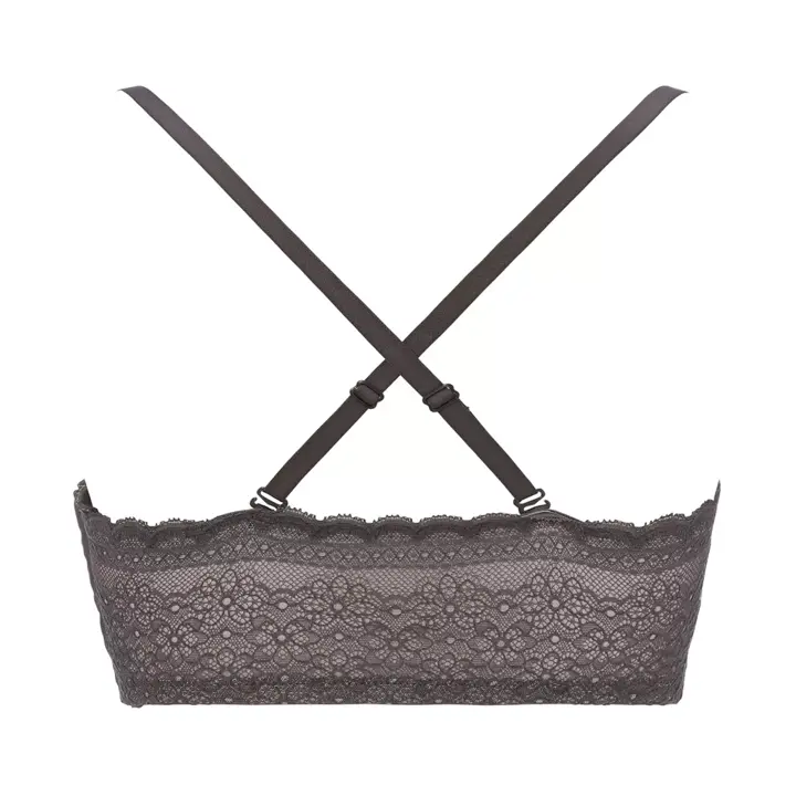 【SALE】アモスタイル バンドゥ ブラジャー(ストラップ取り外し可) デイジーガーデン, グレー, product image number 2
