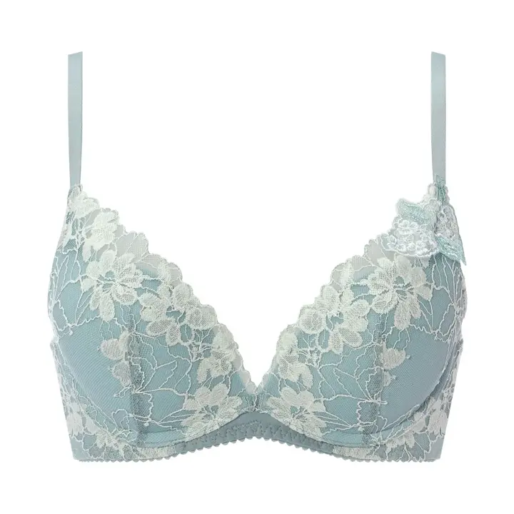 夢みるブラ DeepV ブラジャー マイブロッサムブーケ, ブルー, product image number 0