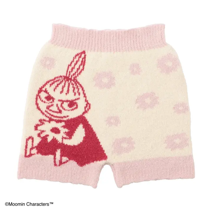 スロギーG073 ムーミン 1分丈ニットパンツ, ピンク, product image number 1
