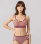 スロギー フリー オールラウンド レース カップ付きハーフトップ, ピンク, model image number 1