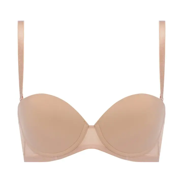 トリンプTシャツブラ025 ブラジャー(ストラップ取り外し可), ベージュ, product image number 0