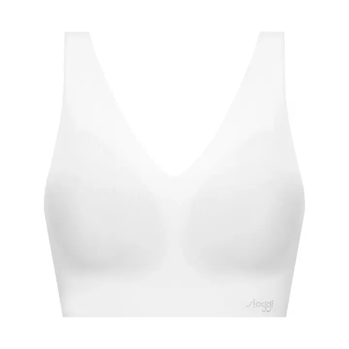 スロギー ゼロフィール(R) 綿混 ハーフトップ Vネック, ホワイト, product image number 0