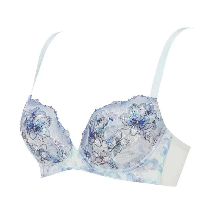 天使のブラ さら凛スリム654 ブラジャー, ブルー, product image number 1