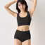 【WEB限定】綿混タイプ(スロギーG028)　マキシショーツ, ブラック, model image number 1
