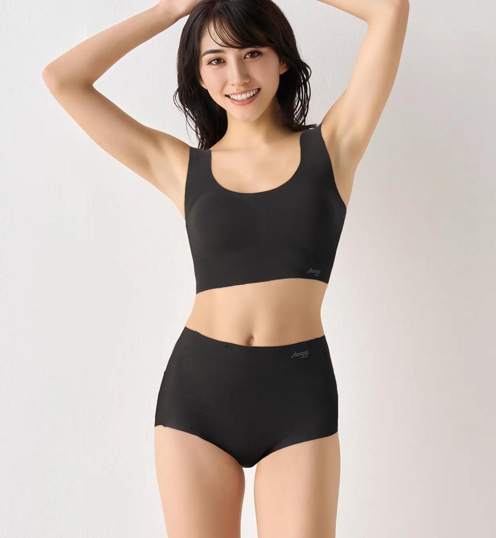 【WEB限定】綿混タイプ(スロギーG028)　マキシショーツ, ブラック, model image number 3