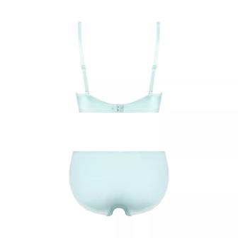 【SALE】夢みるブラ DeepV ブラ＆ショーツセット スウィンギングブーケ, ブルー, product image number 2