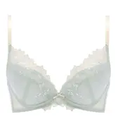 Daily AMOSTYLE デコルテビューティーブラ ブラ＆ショーツセット フローラルハーモニー, ブルー, product image number 0