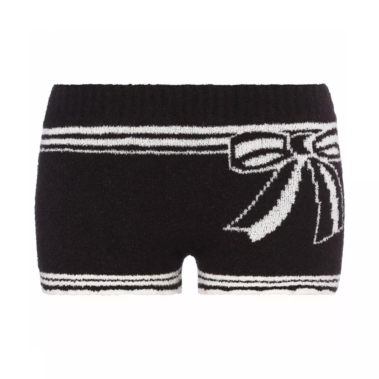 【SALE】スロギー “ほっ”とあったか(ニット柄) ニットパンツ, ブラック, product image number 0
