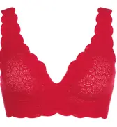 レースタイプ(スロギーG057) カップ付きハーフトップ, レッド, product image number 0