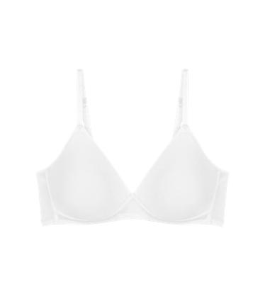 Triumph Elegant Cotton N Non Wired Non Padded Full Cup Soft Supportive Bra  White US34B : Clothing, Shoes & Jewelry 