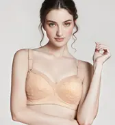 ボディコンシェルジェ440　ノンワイヤーブラジャー【一部カラーSALE】, ベージュ, model