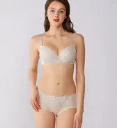 トリンプ プレミアム ゴールドレーベル4006 はきこみ深めショーツ【一部カラーSALE】, ベージュ, model image number 1