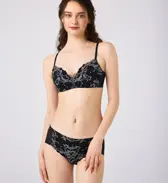 優々ブラ640 ボーイズレングス, ブラック, model image number 1