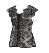 フロラーレ リュクス5025 フレンチ袖トップ, ブラック, product image number 2