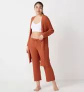 【SALE】sloggi G100 ホームウェア ニットロングボトム, オレンジ, model image number 1