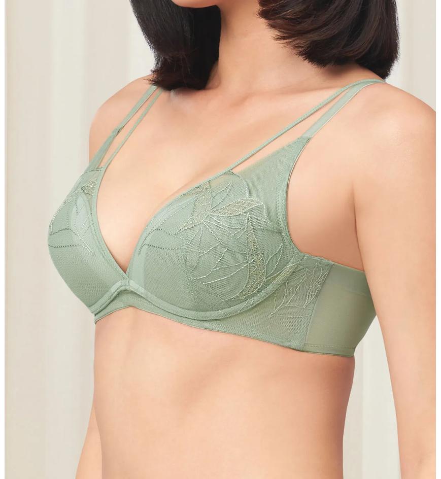 Triumph Aqua Paradise Non-Wired Push Up Deep V Bra - Abstinthe - Non-wired Bra