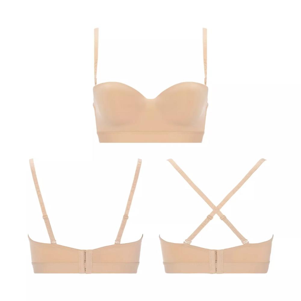 ストラップレスハーフカップブラ(ストラップ取り外し可) シグネチャースムース, , product image number 6