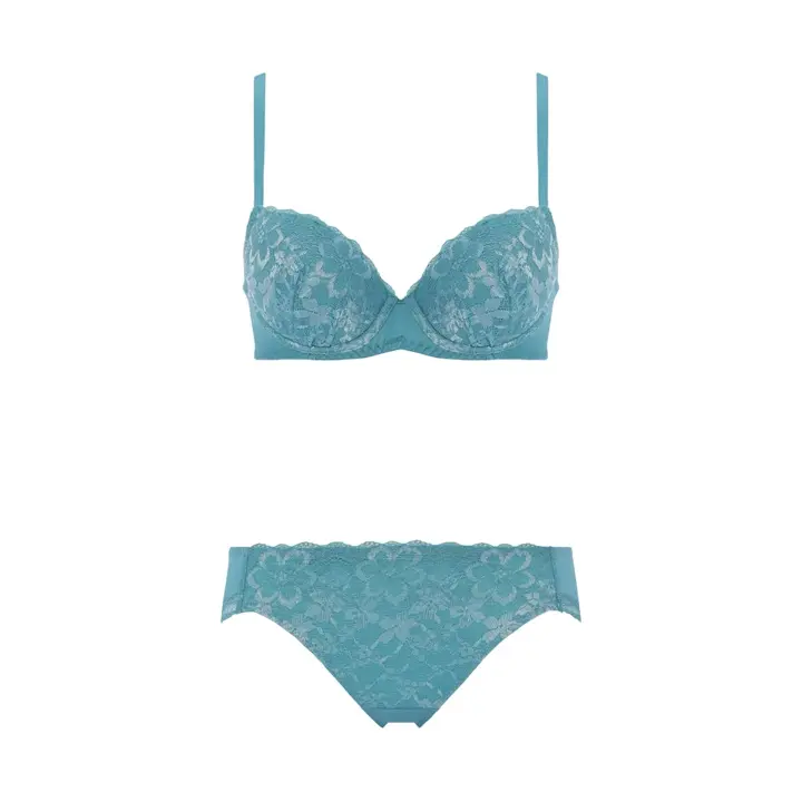 夢みるブラ(R) ライト ブラ＆ショーツセット ドリームデイリリー【一部カラーSALE】, ブルー, product image number 1