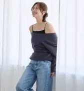 背中見せブラトップ, ブラック, model image number 2