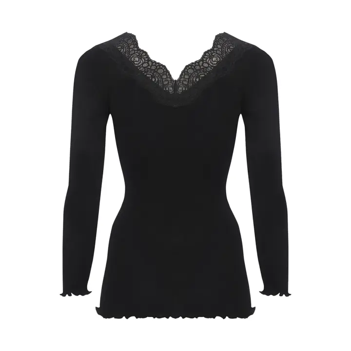 9分袖トップ 保湿インナー, ブラック, product image number 3