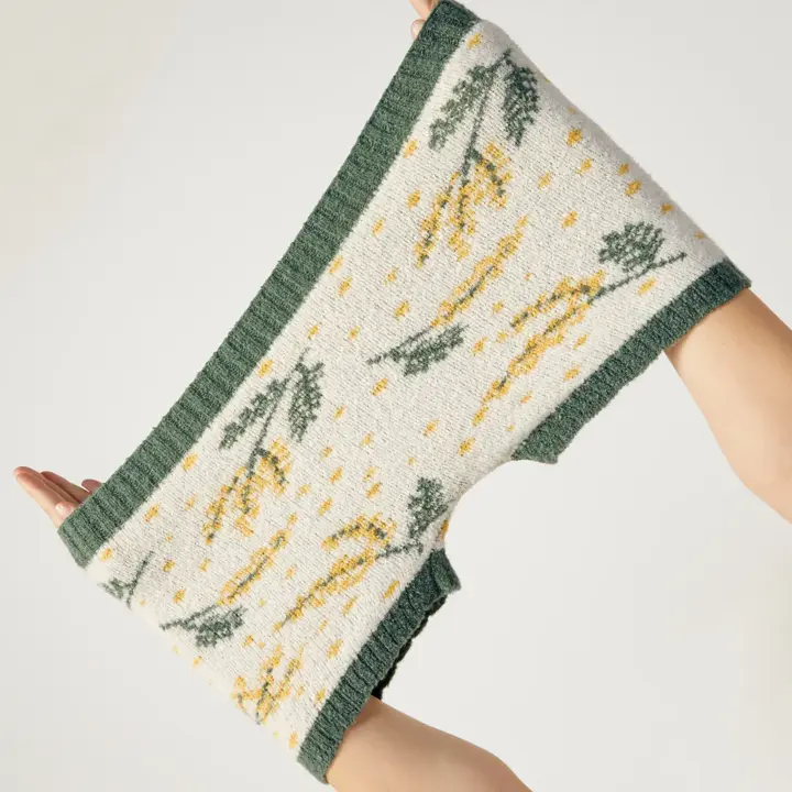 【SALE】スロギー “ほっ”とあったか(ニット柄) ニットパンツ, グリーン, model image number 2