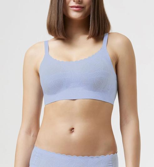 Triumph New Zero In Lace Padded Bra - Lavender blue - Non-wired Bra