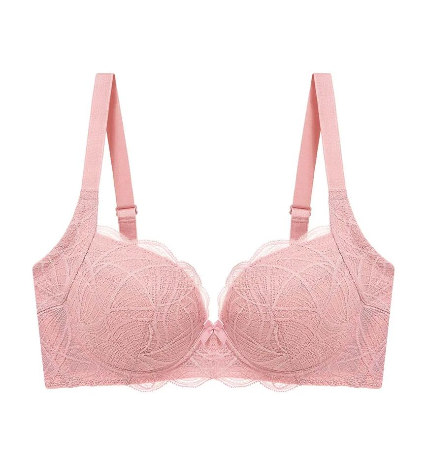 【美品】 K.E.S KIP-001 【3-790】 Simply Style Larkspur Wired Padded Half Cup Bra in Pebble