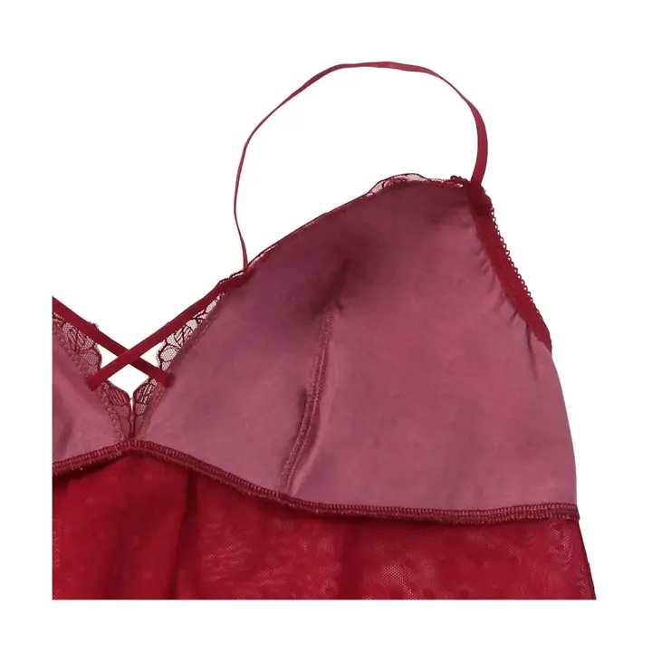 ロングキャミソール プレイフルローズ, レッド, product image number 3