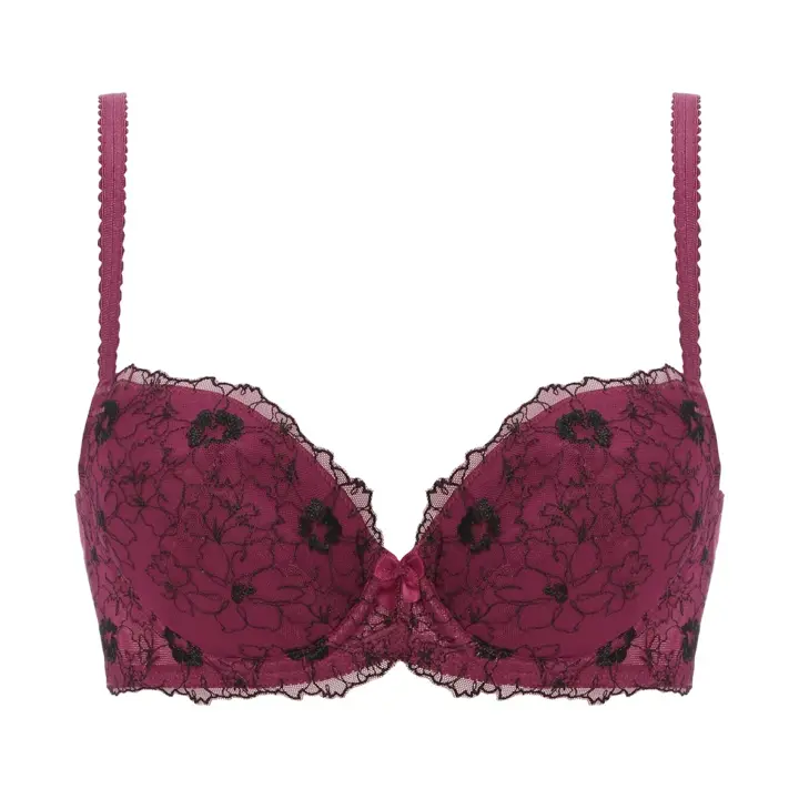 【WEB限定】美胸フィットブラ アザレア ブラジャー, レッド, product image number 0