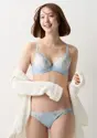 Daily Plus やわぴたワイヤーブラ ブラ＆ショーツセット　マイリトルガーデン