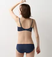 チャーミングラマー スリムライン ブラジャー トゥインクル アワーズ, ブルー, model image number 2