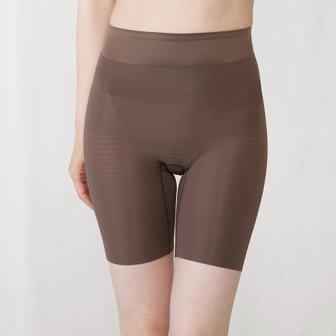 【SALE】おなかサポートシェイパー575 ロングガードル, ブラウン, model image number 1