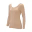 肌側綿100インナー5480 8分袖トップ, ベージュ, product image number 2