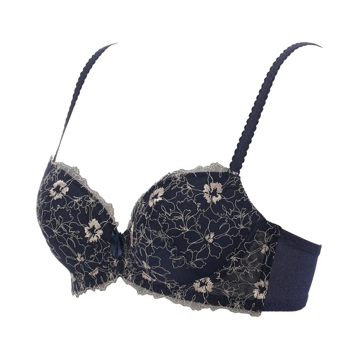 美胸フィットブラ アザレア ブラジャー, ブルー, product image number 2