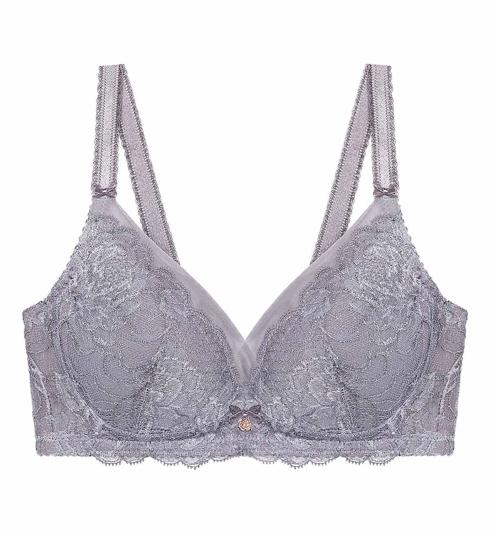 Triumph FLORALE WILD PEONY NON-WIRED PADDED BRA - Morandi grey - Non-wired Bra