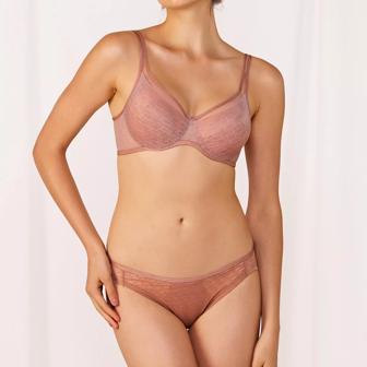 【SALE】シグネチャーシアー592 フルカップブラジャー, ブラウン, model image number 1