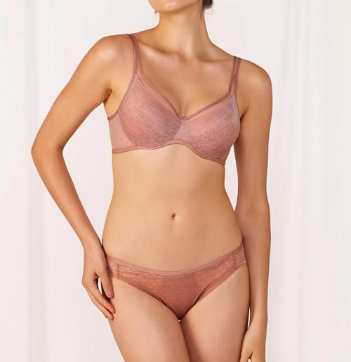 【SALE】シグネチャーシアー592 フルカップブラジャー, ブラウン, model image number 1