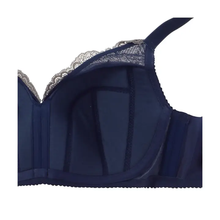 小さくしたいブラ 揺れずにキープ625 ブラジャー(パッドなし), ブルー, product image number 3