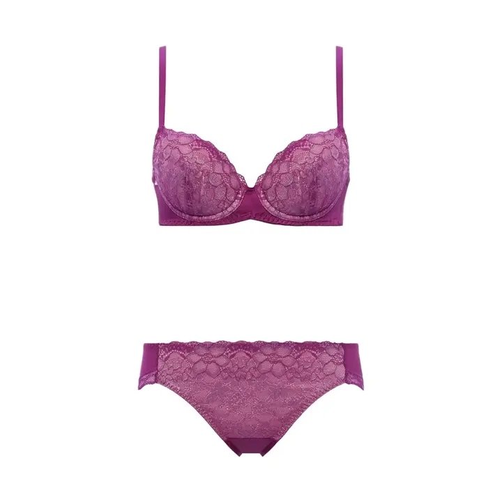夢みるブラ(R) ライト ブラ＆ショーツセット ドリームデイリリー【一部カラーSALE】, パープル, product image number 1