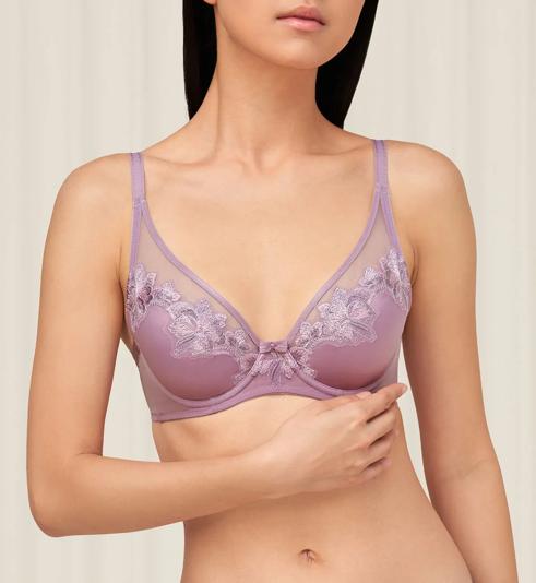 Triumph Sateen Wired Padded Bra - Purple - Wired