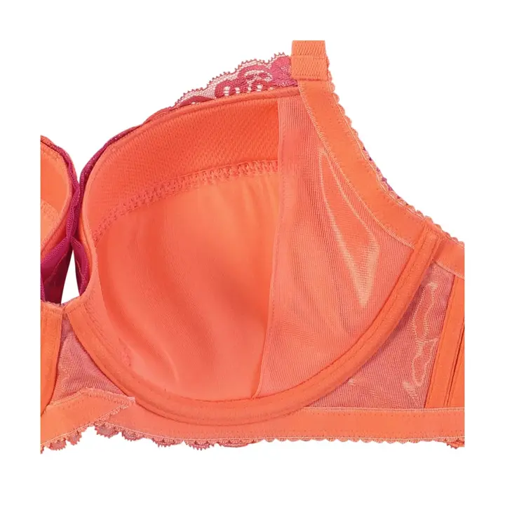 【SALE】チャーミングラマー(R)(ラージ) ブラジャー(パッドなし) レトロポップ, オレンジ, product image number 3