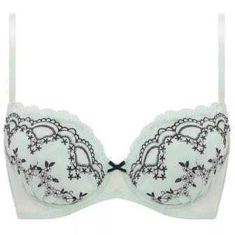 【SALE】谷間くっきり ブラ＆ショーツセット（カラフルデイジー）【WEB・一部店舗限定】, ブルー, product image number 0