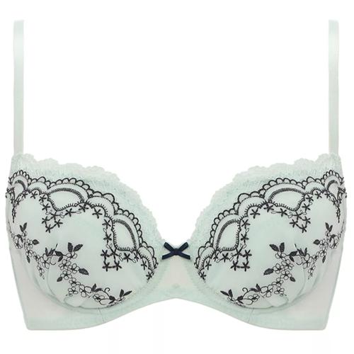 谷間くっきり ブラ＆ショーツセット（カラフルデイジー）【WEB・一部店舗限定】, ブルー, product image number 0