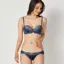 Daily AMOSTYLE ふわ盛り ノンワイヤー ブラジャー (クラシカルプリーツ), ブルー, model image number 1