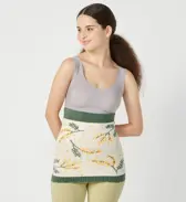 【SALE】スロギー  “ほっ”とあったか(ニット柄) ハラマキ, グリーン, model image number 1