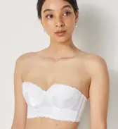 ブライダルインナー ロングブラジャー(ウエディング), ホワイト, model image number 0